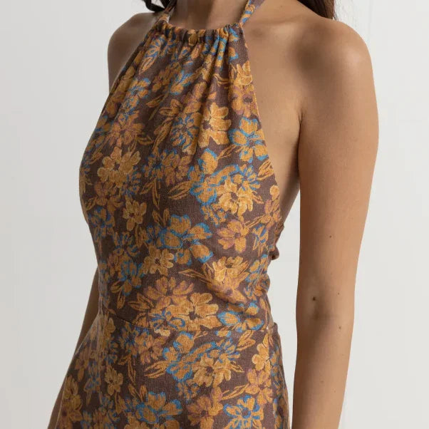 Anika Floral Halter Mini Dress