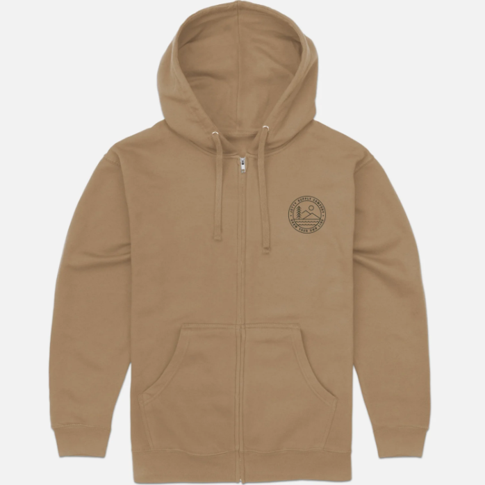 Emblem Zip Hoodie