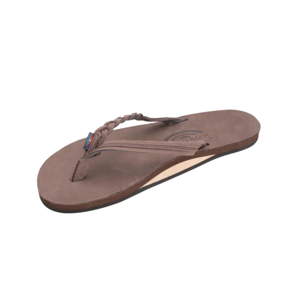 Flirty Braidy - Single Layer Premier Leather 1/2" Narrow Strap w/ Braid