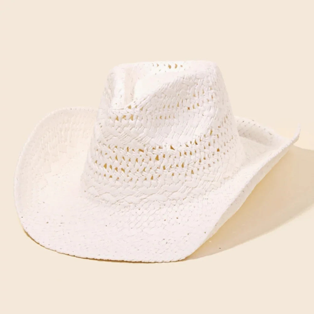 Straw Braided Western Cowboy Hat