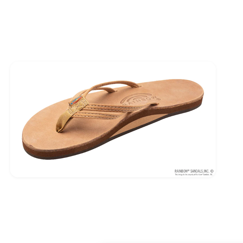 The Sandpiper - Luxury Leather Single Layer Arch Support with 1/3" Double Narrow Strap