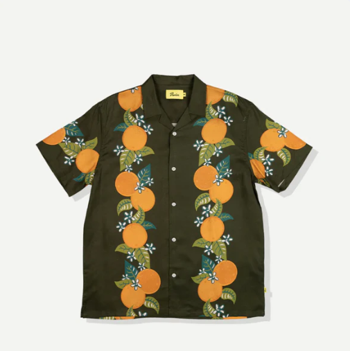 Tropical Orange Cabana Shirt