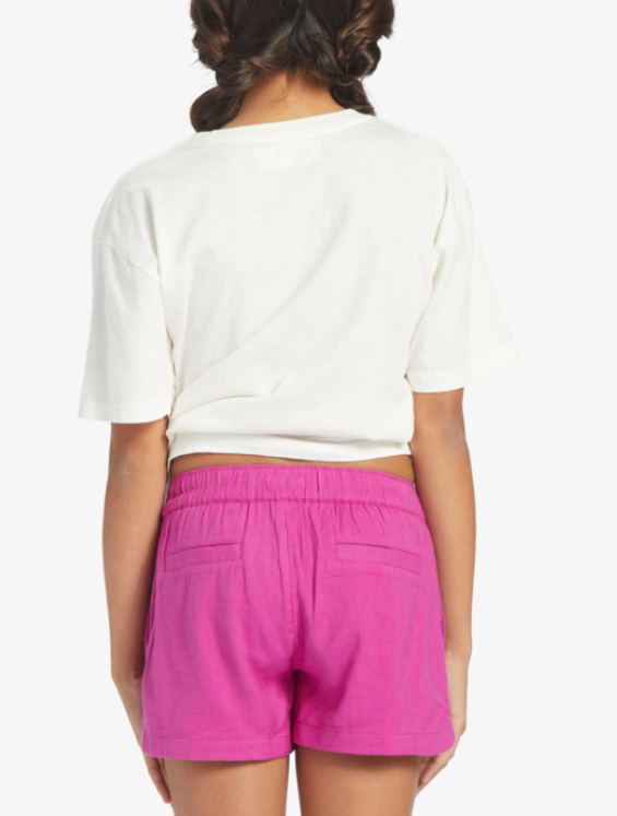 Girl's 4-16 Una Mattina Elastic Waist Shorts