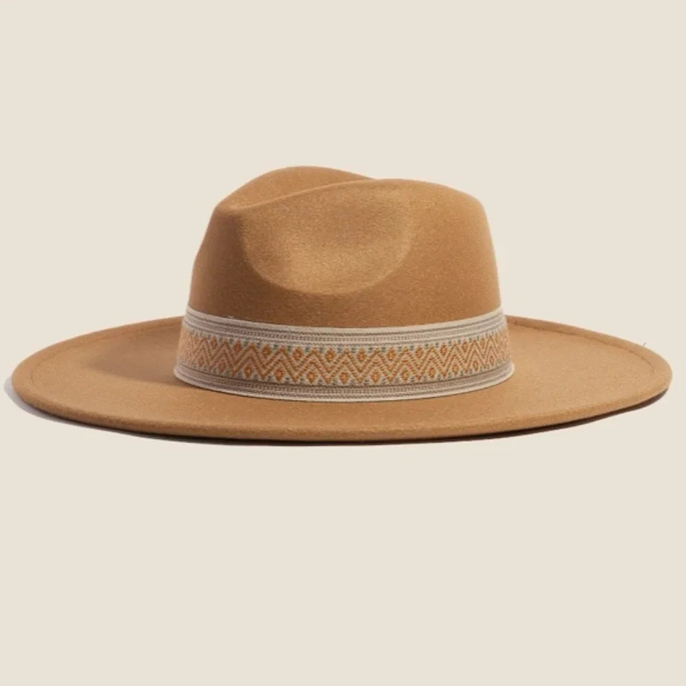 Western Intricate Boho Strap Cowboy Hat
