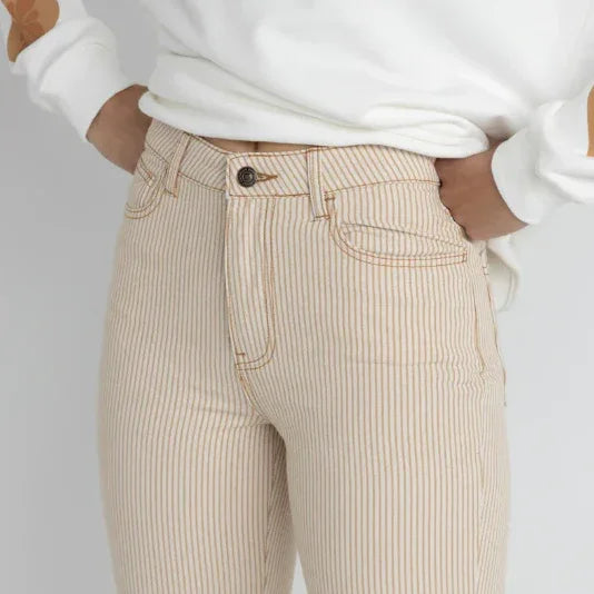 Willa Stripe Straight Leg Jean