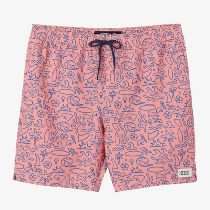 Hermosa Elastic Waist Swim Trunks