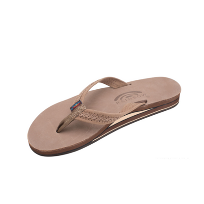 The Willow - Double Layer Arch Support Premier Leather w/ Inset Double Braided 3/4" Medium Strap