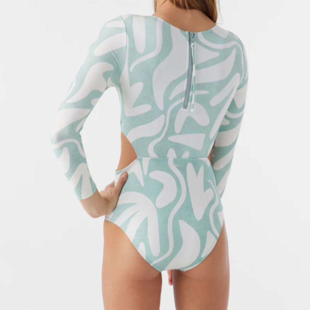 Girl's Beach Hut Geo Cut Out Surf Suit