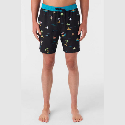 Hermosa Elastic Waist Swim Trunks