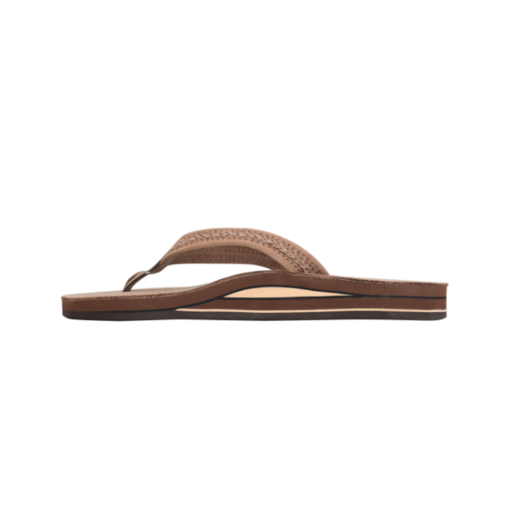 The Willow - Double Layer Arch Support Premier Leather w/ Inset Double Braided 3/4" Medium Strap