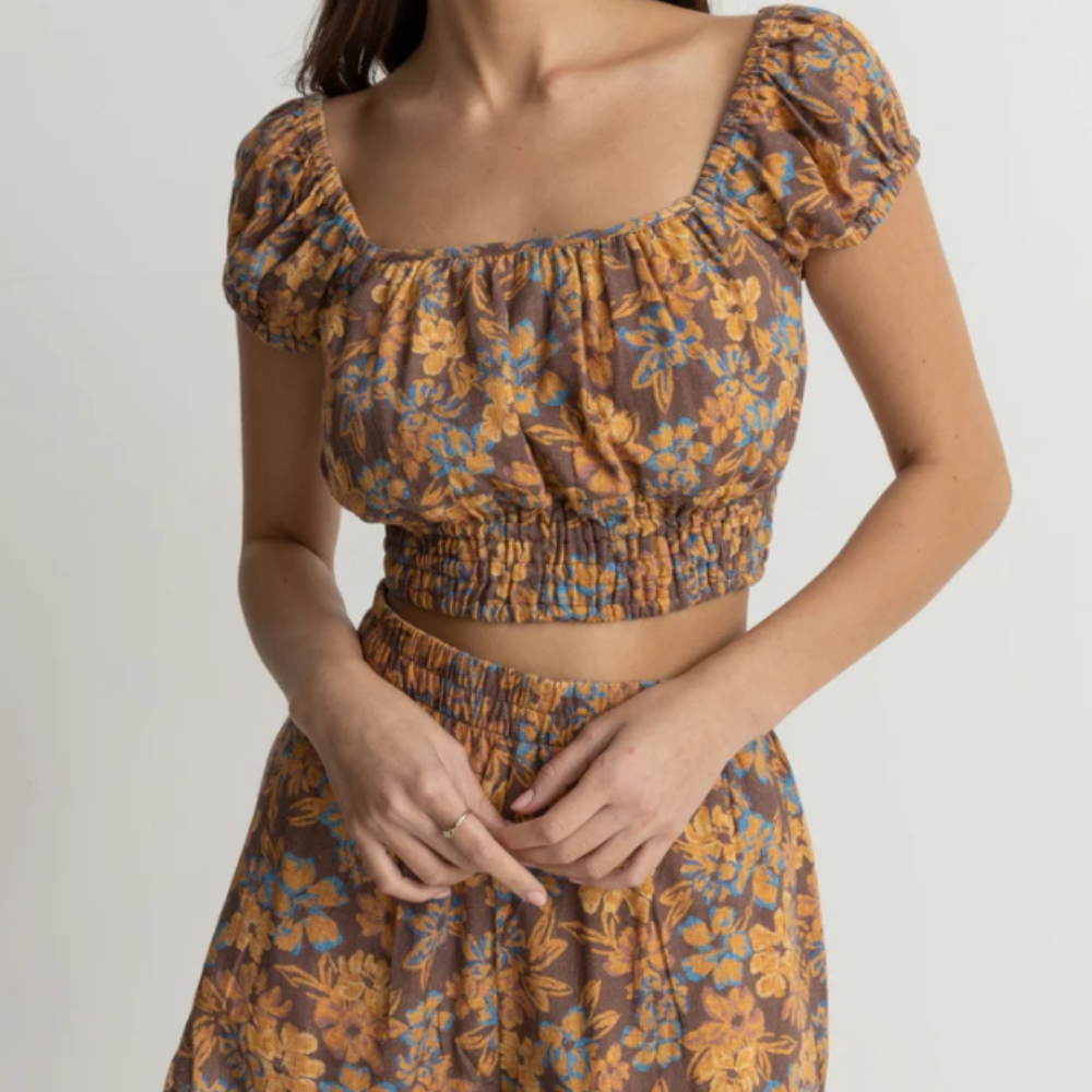 Oasis Floral Cap Sleeve Top