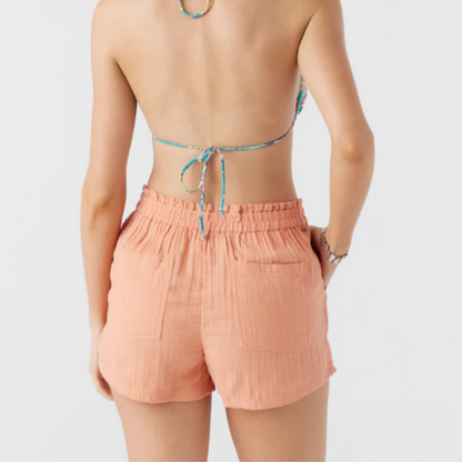 Carla Crinkled Double Gauzed Beach Shorts