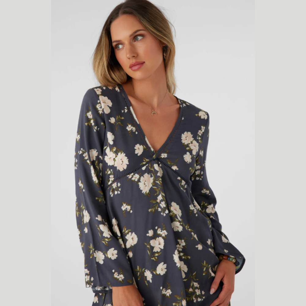 Stevie Kendra Floral Long Sleeve Mini Dress