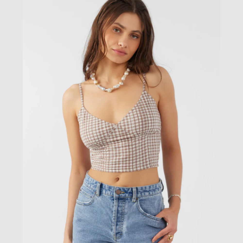 Kalia Cece Gingham Top