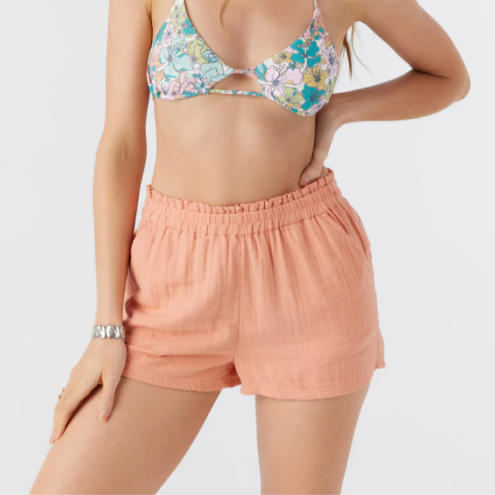 Carla Crinkled Double Gauzed Beach Shorts