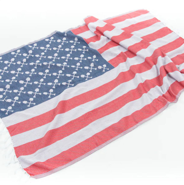 American Flag Turkish Towel – Quick‑Dry Beach Towel | Beachmate