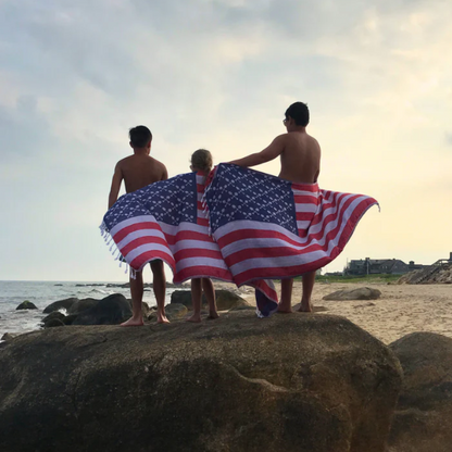 American Flag Turkish Towel – Quick‑Dry Beach Towel | Beachmate