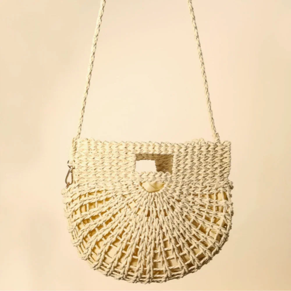 Braided Semi Circle Tote Bag