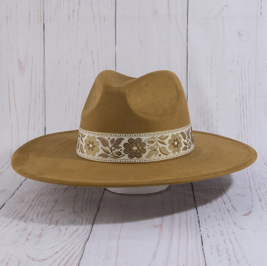 Flower Ribbon Bow Fedora Hat