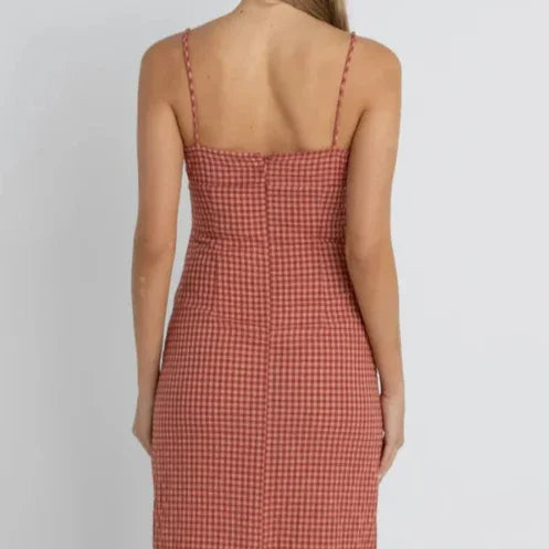 Lola Check Gathered Maxi Dress