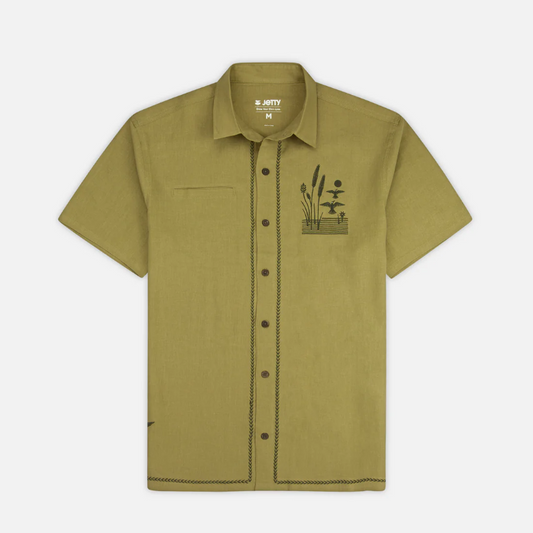 Marshall Embroidered Linen Shirt