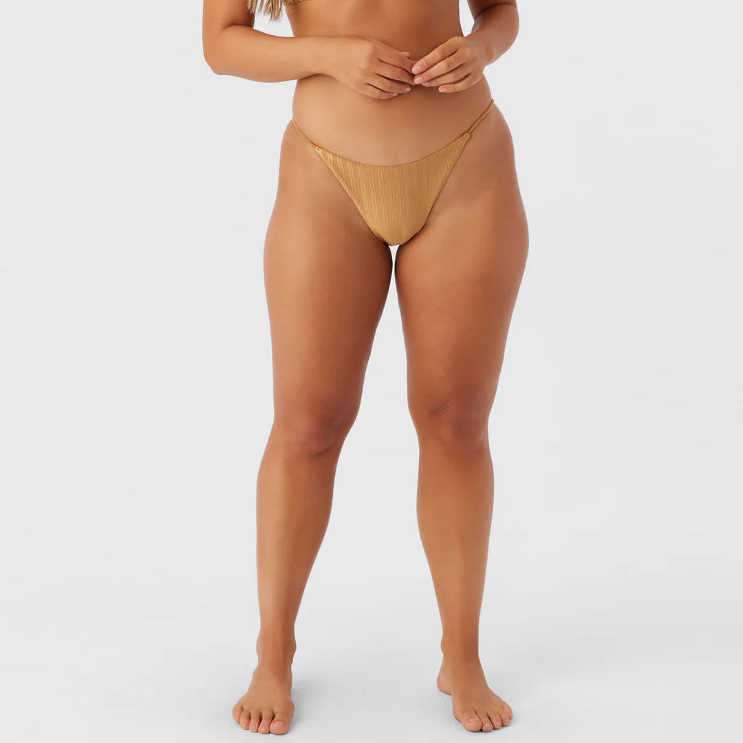 Mizi Metallic Rib Redondo Bikini Bottom