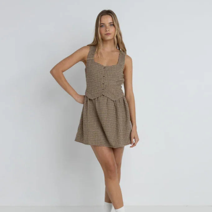 Mollie Check Vest Mini Dress