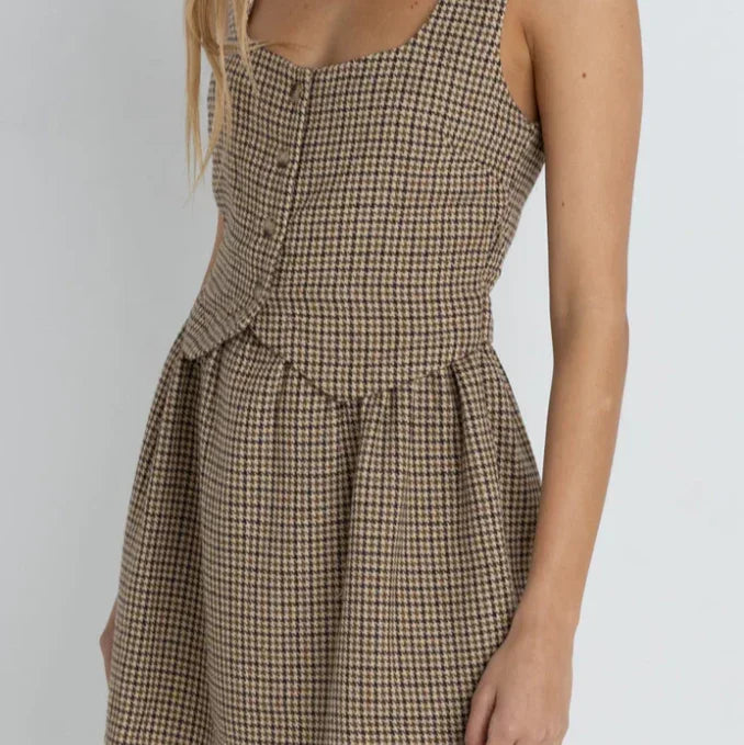 Mollie Check Vest Mini Dress