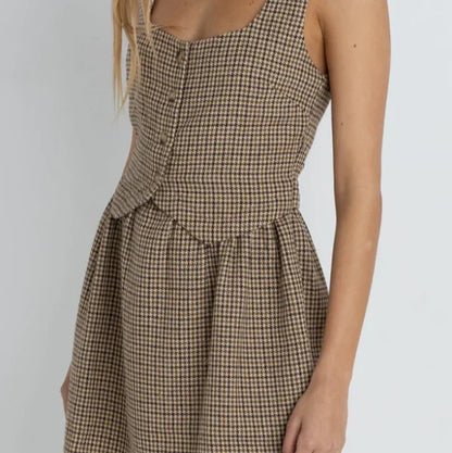 Mollie Check Vest Mini Dress