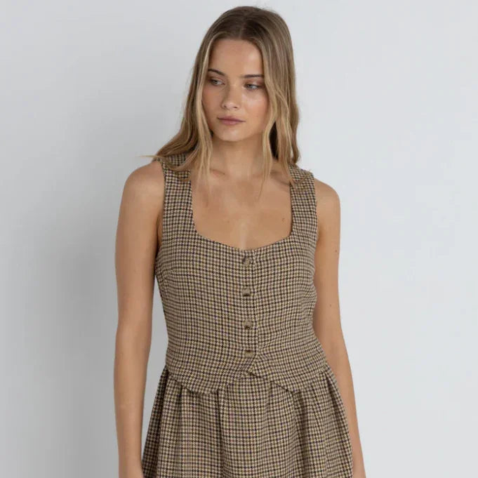Mollie Check Vest Mini Dress