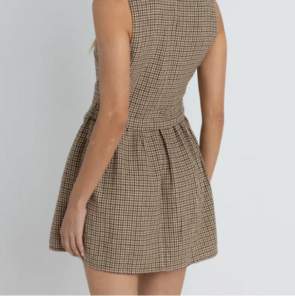Mollie Check Vest Mini Dress