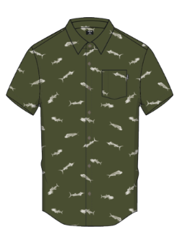 One and Only Lido Stretch Button Up Short Sleeve Shirt