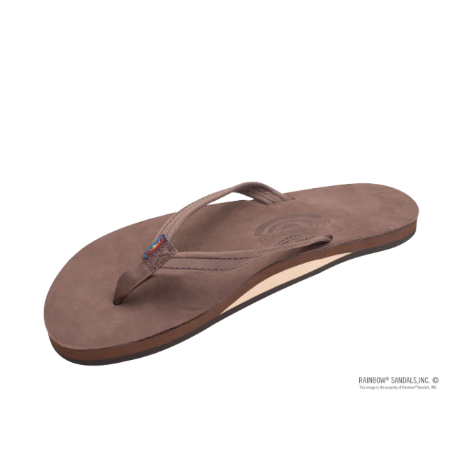 Single Layer Premier Leather w/ Arch Support 1/2" Narrow Strap