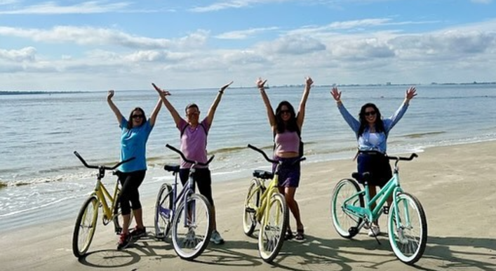 Sullivans Island Beach Bike Rentals on the beach