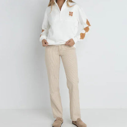 Willa Stripe Straight Leg Jean