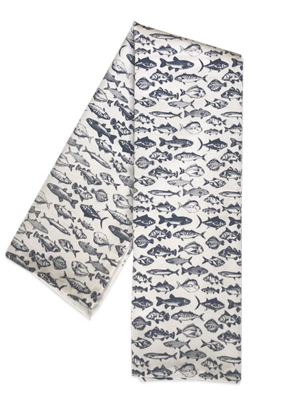 Fish Print Tea Towel-Toadfish